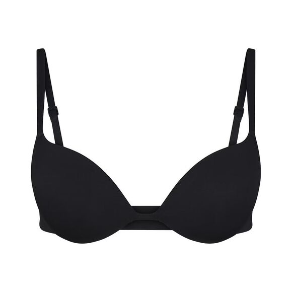 Skims Custom Fit Push-up Plunge Bra Onyx Size 34DD - Picture 1 of 12